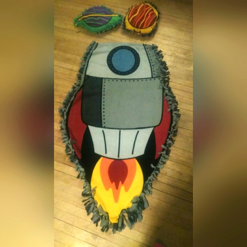 Handmade Sleeping Bag With Two Planet Pillows